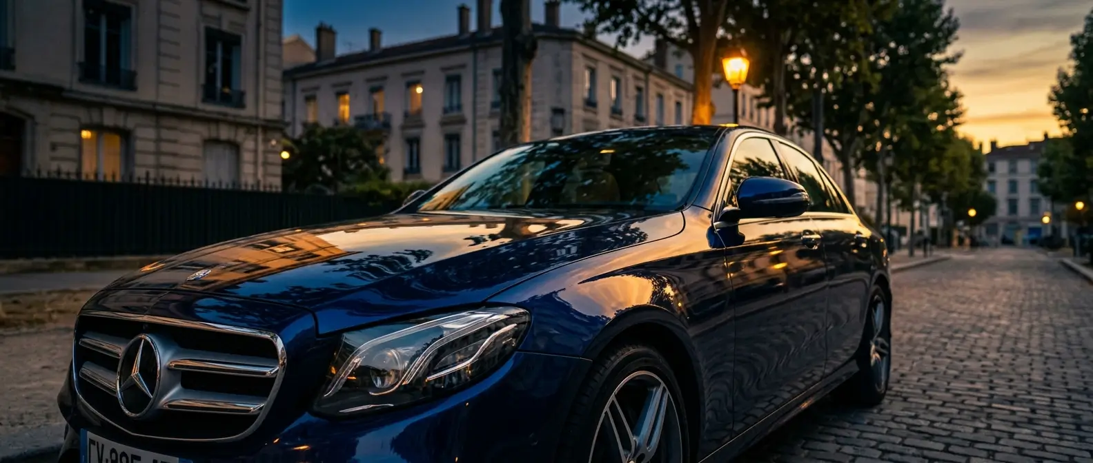 Intérieur de voiture luxueux avant detailing par Umbra Auto Lyon